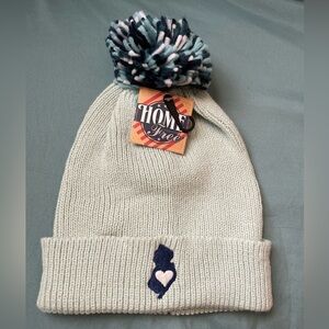 State Of New Jersey Unisex Knit Beanie Winter Hat w/ Pom New By Home Free